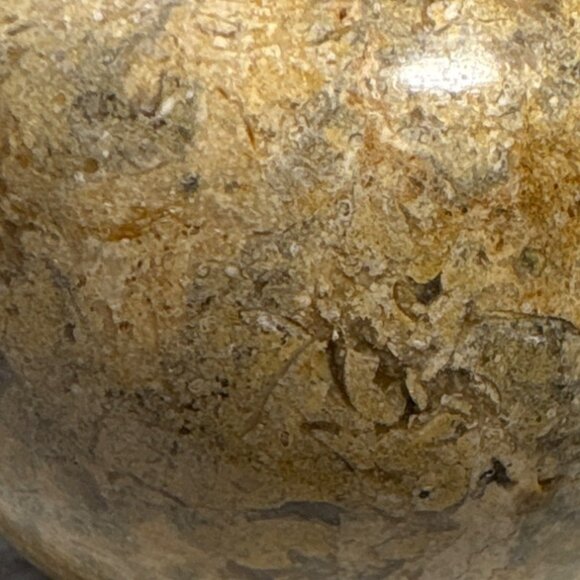 Polished Stone Marble Tealight Candle Holder Natural Beige Minimalist Unique - Picture 6 of 10